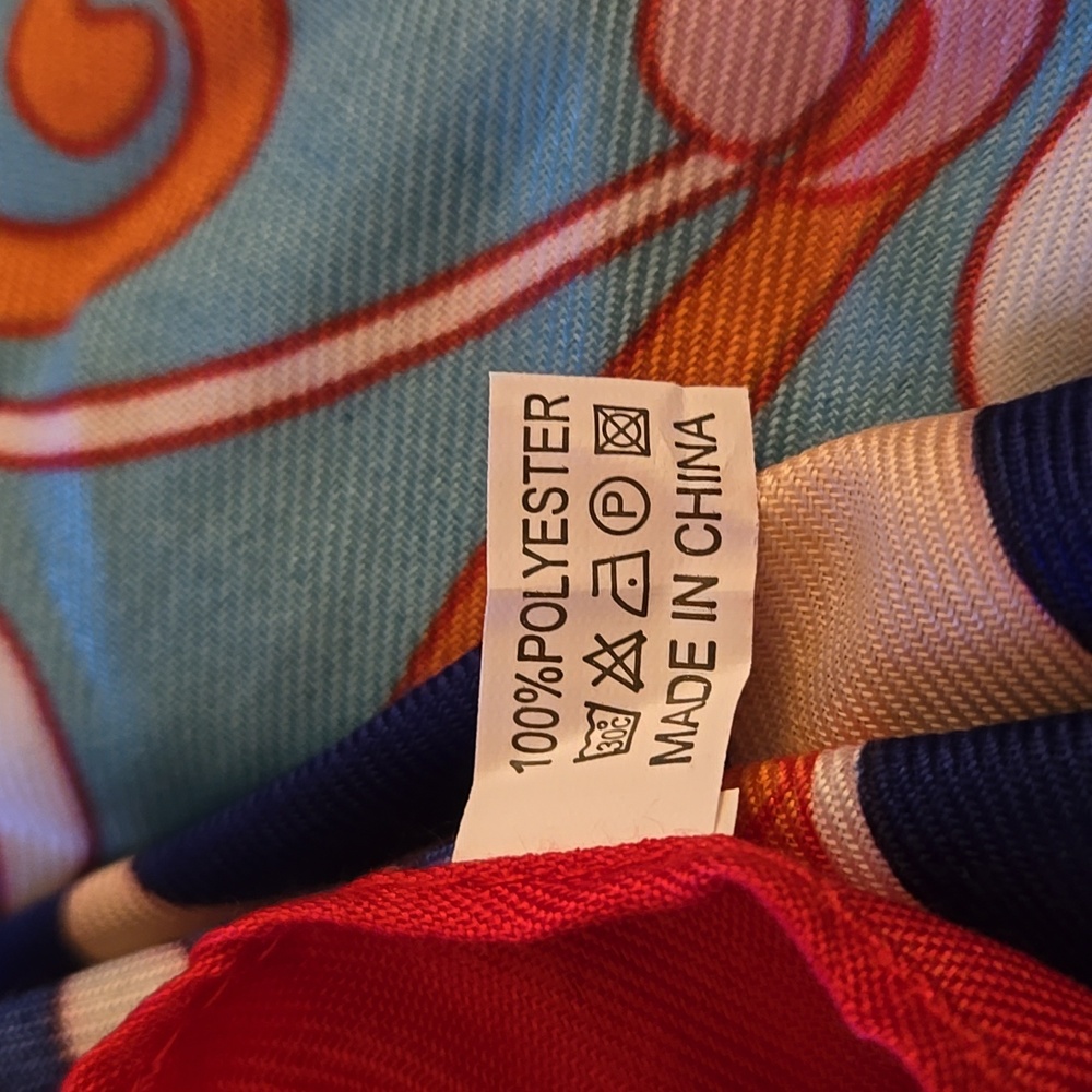 Colorful Geometric Patterned Rectangular Scarf Ta… - image 4